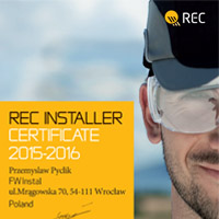 REC Solar certyfikat instalatora REC